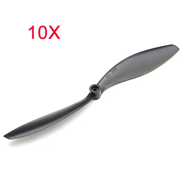 10Pcs 7060 7X6 Inch Slow Fly Propeller Blade Black Ccw For Rc Airplane 1