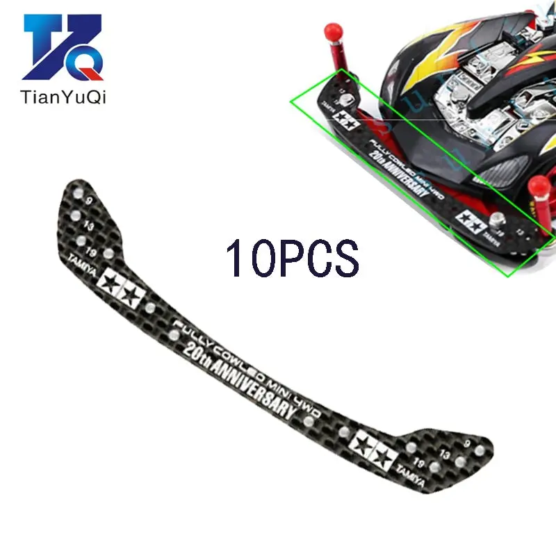 10Pcs 95072+94954 1.5Mm Hg Carbon Front Stay Fully Cowled Head Spare Parts For Tamiya Mini 4Wd Racing Car Model 20Th Anniversary 1