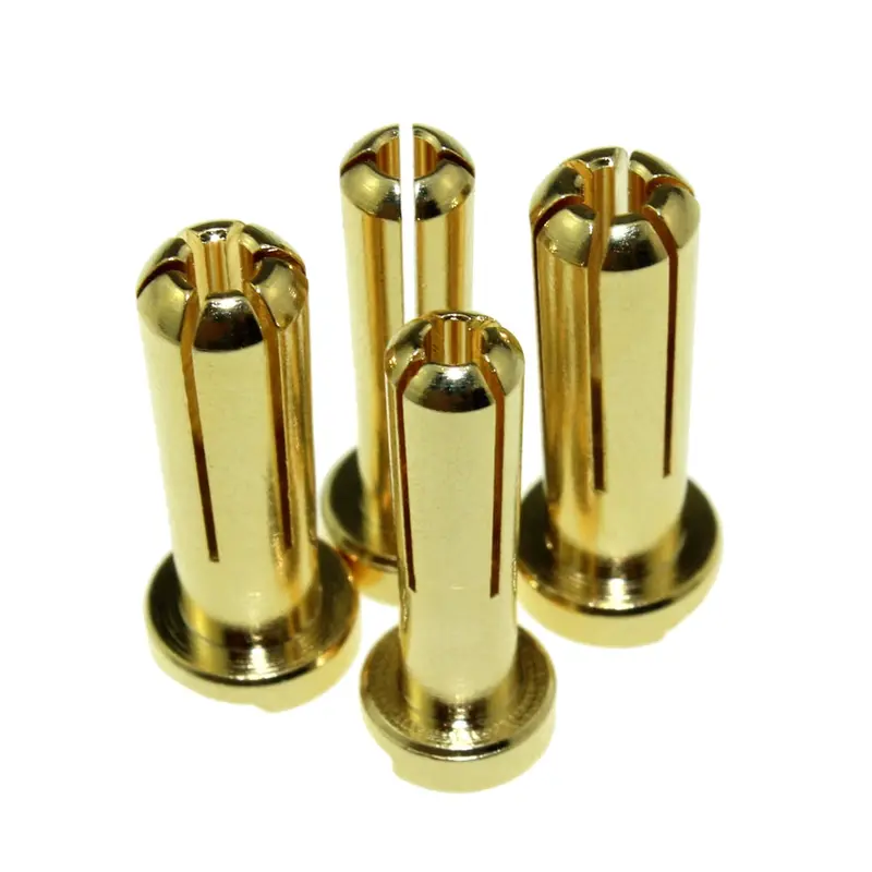 10Pcs Amass 4/5Mm Bullet Banana Plug Connector Male Female For Rc Battery Part Gold Plated 1