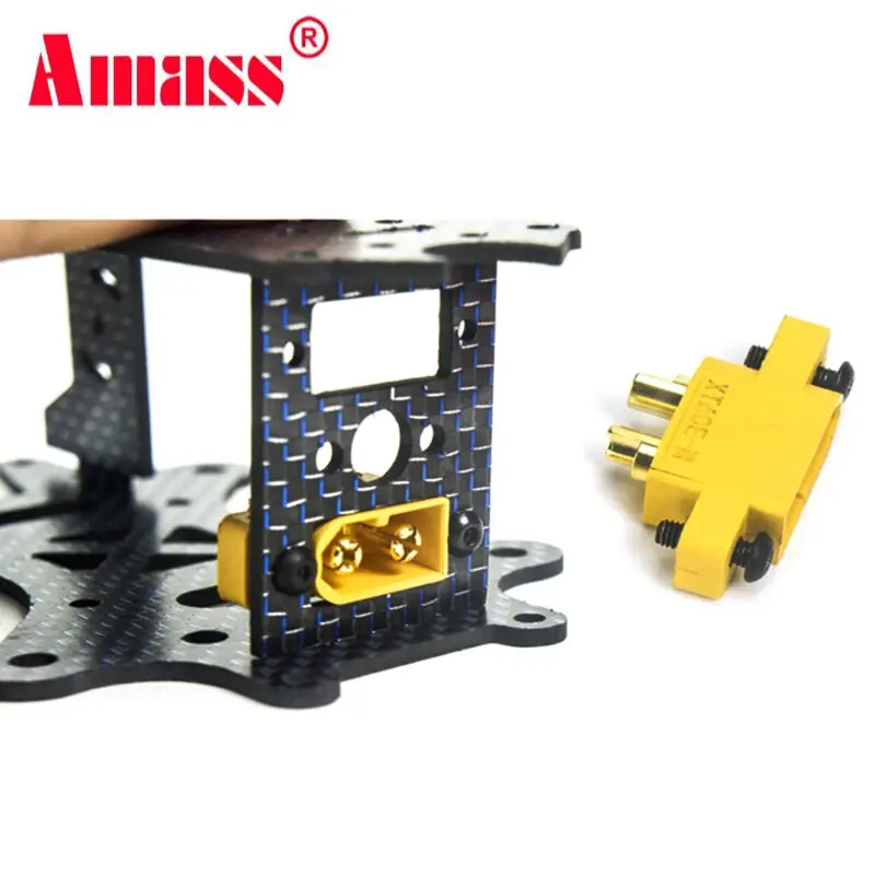10Pcs Amass Xt60e-M Mountable Xt60 Male Plug For Rc Drone Fpv Racing Fixed Board Diy Spare Part 4.23G 1