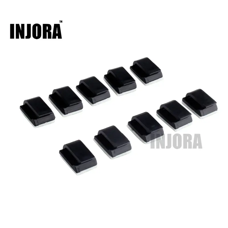 10Pcs Black Wiring Buckle With 3M Double-Sided Adhesive For Rc Crawler Car Rc Boat Drone Rc Model 1