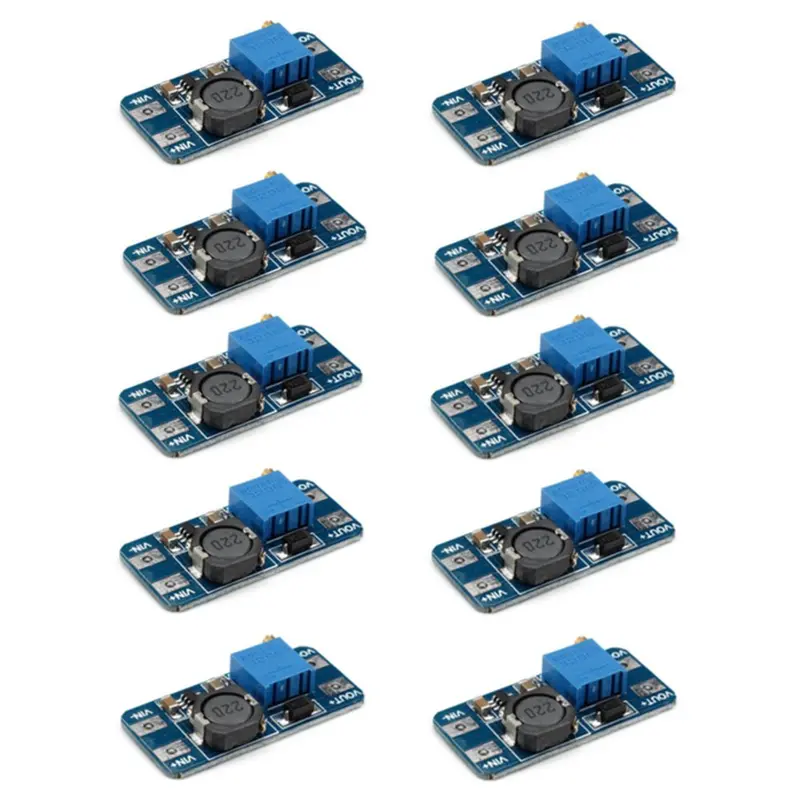 10Pcs Dc Boost Converter 2A Power Supply Module 2V-24V To 5V-28V Adjustable Regulator Board 1