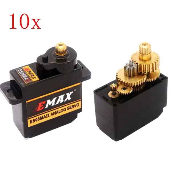 10Pcs Emax Es08ma Ii 12G Mini Metal Gear Analog Servo For Rc Model 1