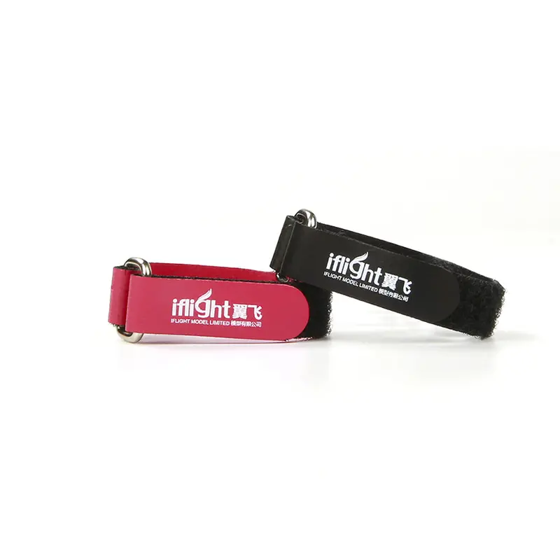10Pcs Iflight 10X130mm Battery Strap Metal Buckle Patent Leather Red For Rc Lipo Battery 1