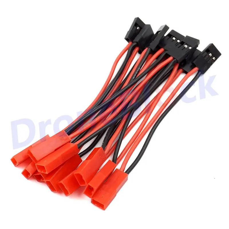 10Pcs Jst Plug To Jr Futaba Servo Connector Adapt Cable For Rc Battery 1
