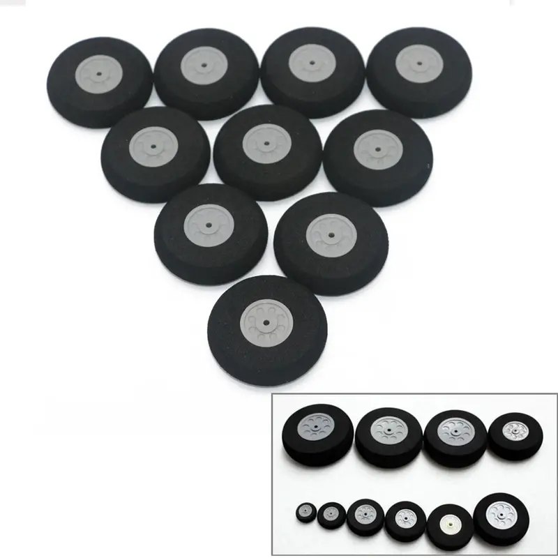 10Pcs/Lot High Quality Airplane Wheels 30Mm 40Mm 55Mm 65Mm 75Mm Airplane Sponge Wheels 1