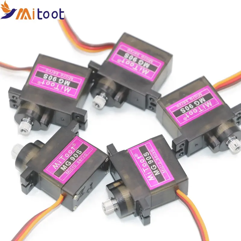 10Pcs/Lot Mitoot Mg90s Metal Gear Digital 9G Servo Sg90 For Rc Helicopter Pplane Boat Car Mg90 9G 1