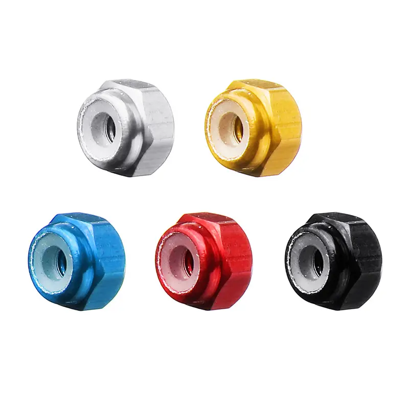 10Pcs M2 Manual Knurled Thumb Aluminum Alloy Screw Nut Spacer Flat Washer 1
