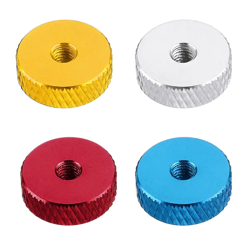 10Pcs M3 Hand Knurled Thumb Aluminum Alloy Screw Nut Spacer Flat Washer 1