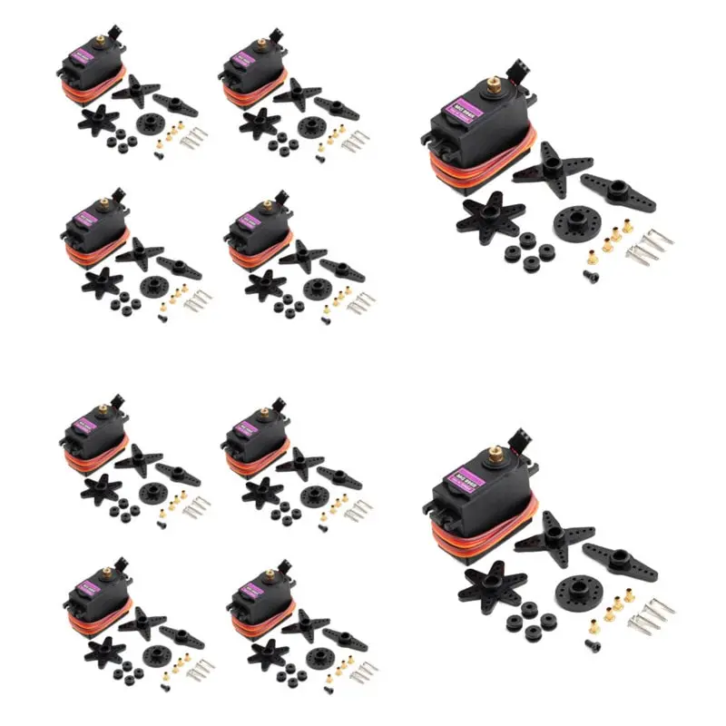 10Pcs Mg996r Metal Gears Digital Servo Motor For High Speed & Torque Rc Car 1/8 Helicopter Boat Airplane Arduino Uno Diy 1