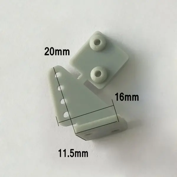10Pcs Plastic Triangle Servo Horn Grey White Transparent 20X16x11.5Mm For Rc Airplane 3