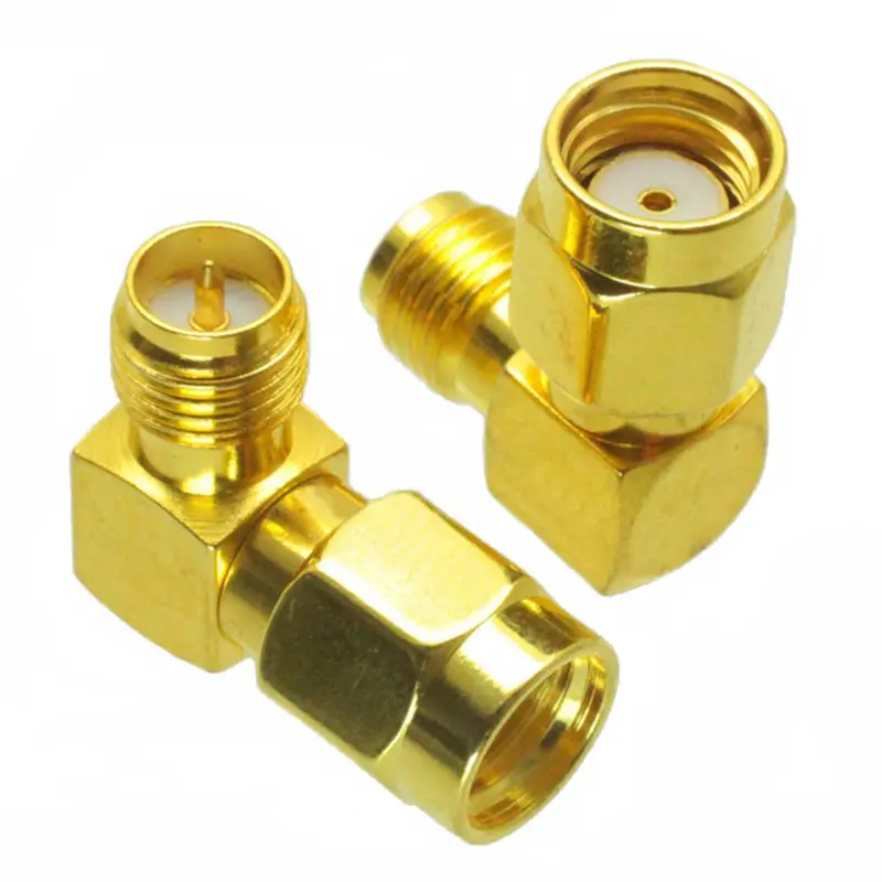 10Pcs Rp-Sma Male To Rp-Sma Female Adapter Right Angle Rf Connector For Fpv Racing Rc Drone 1