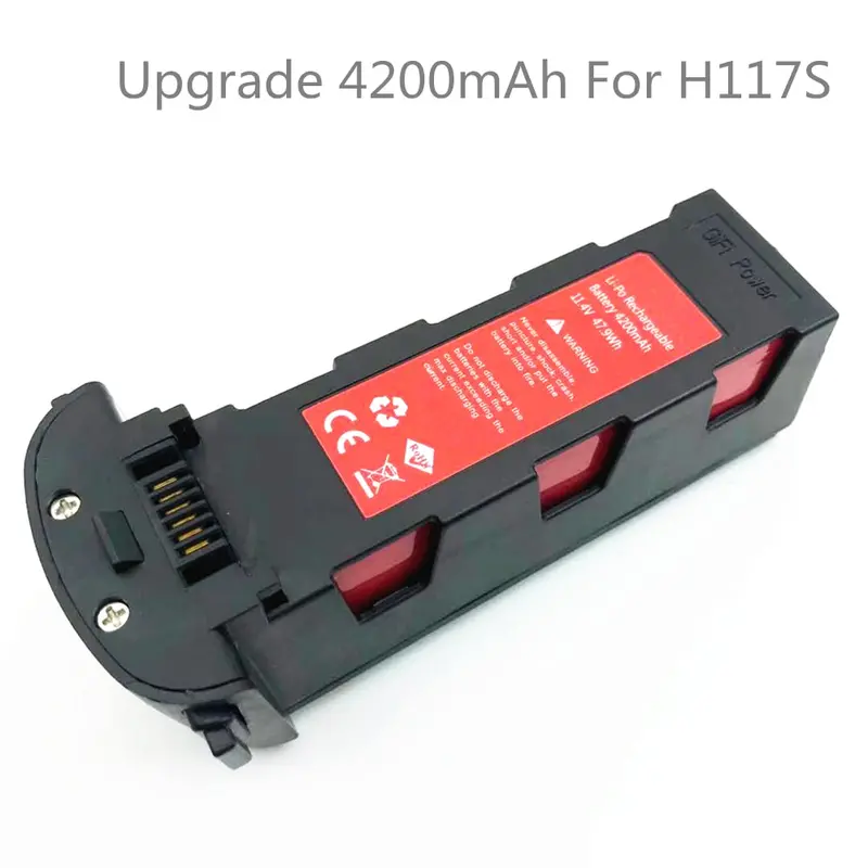 11.4V 4200Mah Battery For Hubsan H117s Zino Gps Rc Drone Quadcopter Spare Parts Intelligent Flight Battery For Rc Camera Drone 1