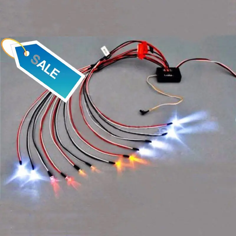 1:10 Rc Model Car Truck Led Light Kit 12 Led Flashing Head Light Lamp System Rc 1:10 Model Car Accessories 1