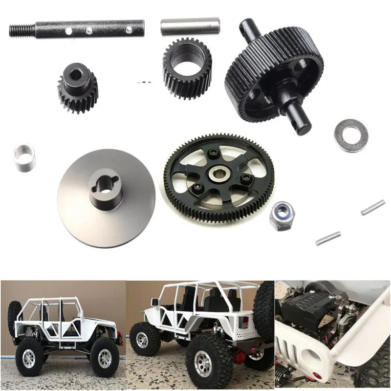 1:10 Scale Heavy Duty Steel Transmission Metal Gear Set Upgrade Accessories For Axial Racing Scx10 1