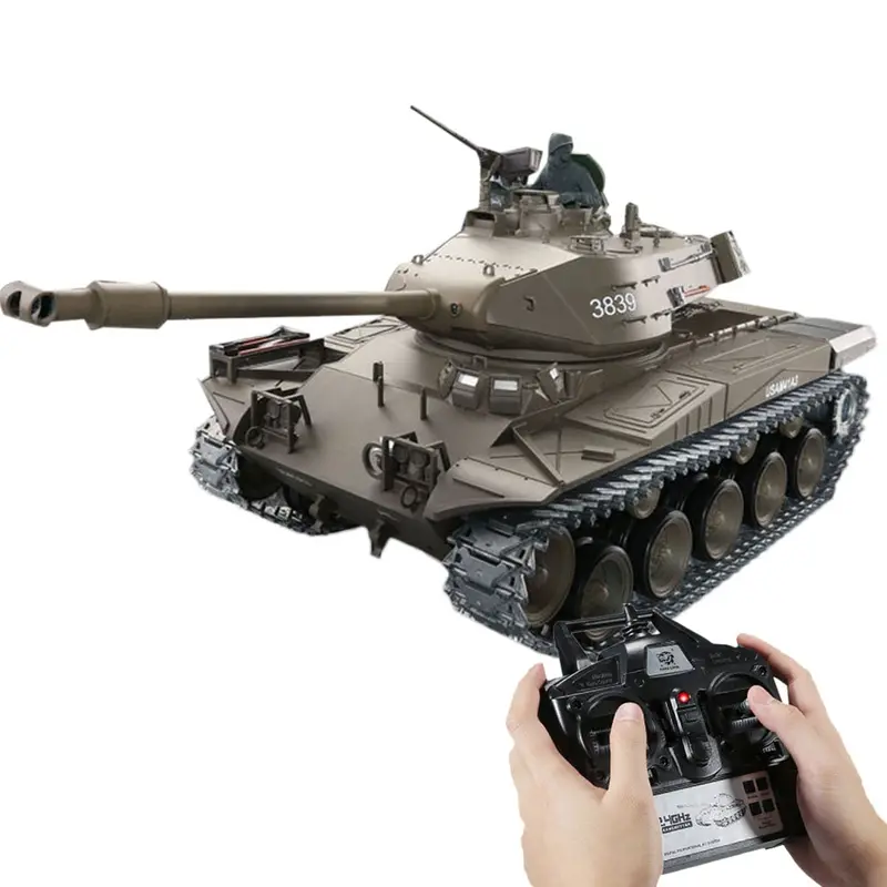 1:16 American Walker Bulldog A41a3 Light Tank 2.4G Remote Control Model Military Tank Sound Smoke Shooting Effect Metal Upgraded 1