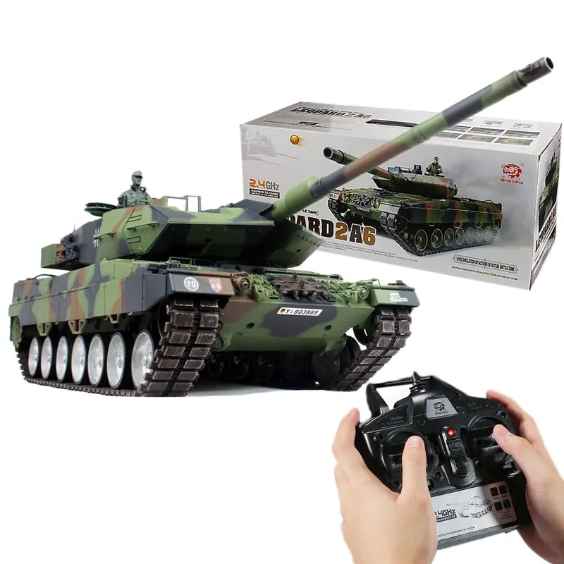 1:16 German Leopard 2A6 Main Battle Tank 2.4G Remote Control Model Military Tank Sound Smoke Shooting Effect Metal Ultimate 1