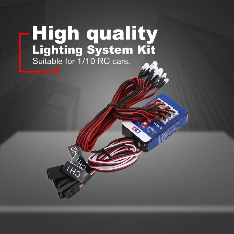 12 Led Lighting Kit Steering Brake Simulation Flash Light For 1/10 Rc Car For Yokomo For Tamiya Exquisitely Designed 5