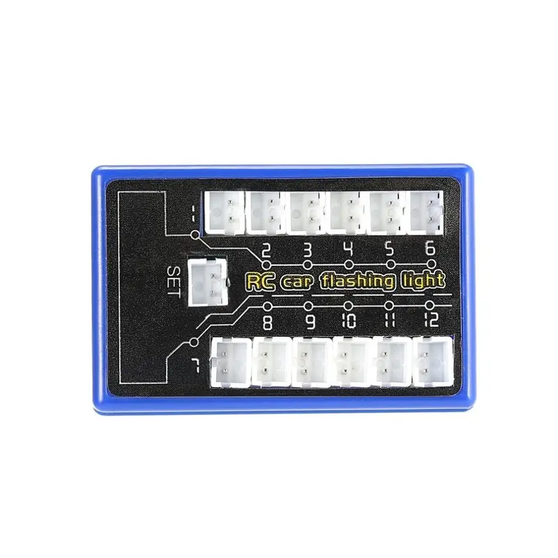 12 Ultra Led Flashing Bright Light Strobe Lamps Kit System For 1/10 1/8 Rc Drift Hsp Tamiya Cc01 4Wd Axial Scx10 Rc Car Truck 5