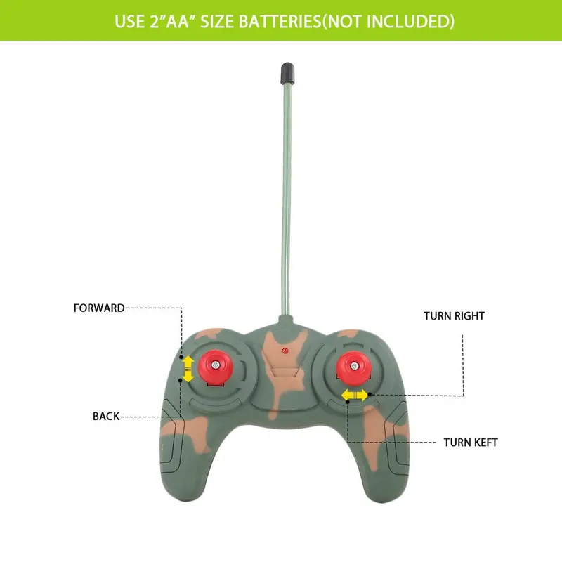 1:20 4Ch Power Remote Control Tank Military Vehicle Armored Tank Battle Tanks Turret Rotation Light & Music Rc Model Kids Toys 3