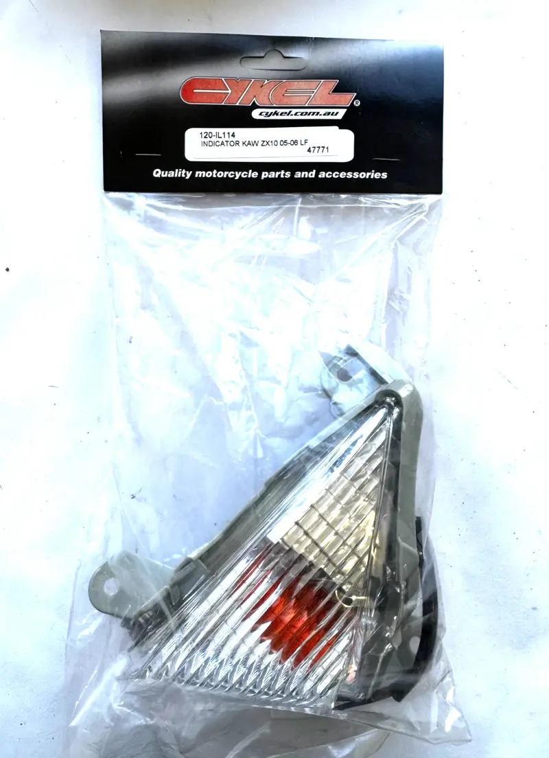 120-I114 Kawasaki Zx10 2005-2007 Left Hand Front Indicator 1