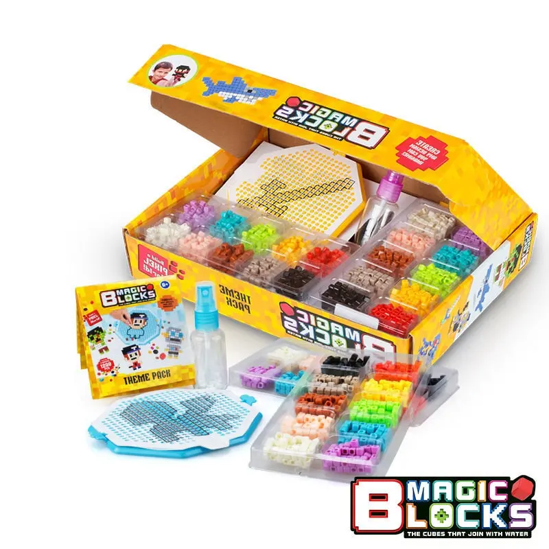 1200Beads Water Droplets Bead Toy Accessory Kit Particles Magic Pixel Blocks Diy Handmade Assembled Spell Plug Gift For Children 1