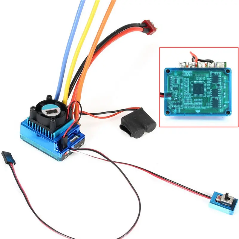 120A Esc Sensored Brushless Speed Controller For 1/8 1/10 Car/Truck Crawler Tb 1