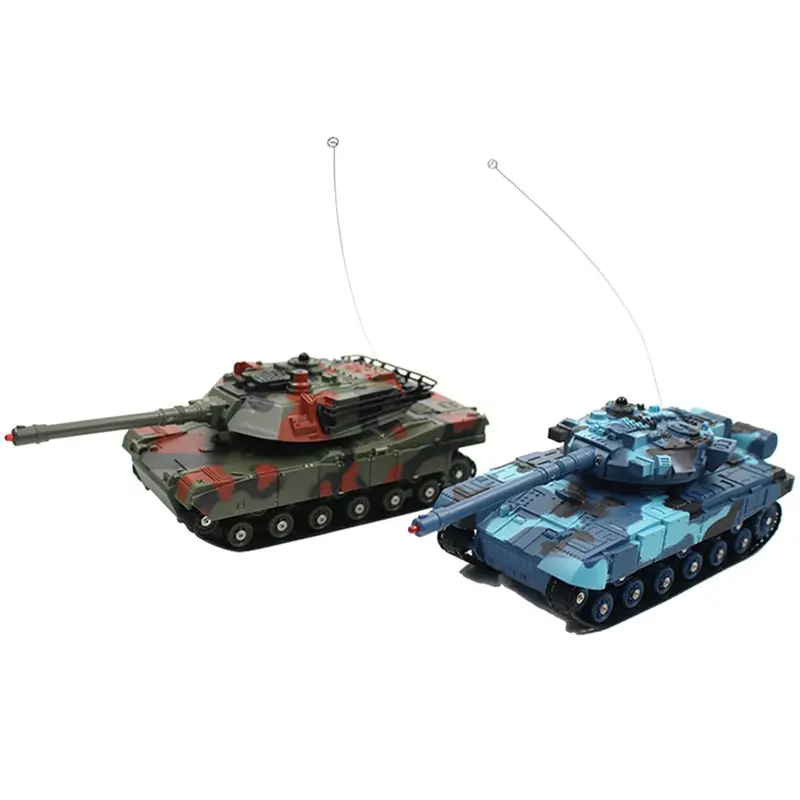 1:24 2Pcs Rc Battle Tank Fight Crawler Chariot Train Simulation Interest Outdoor 180 Cannon Rotation Sweep Collection Multicolor 2
