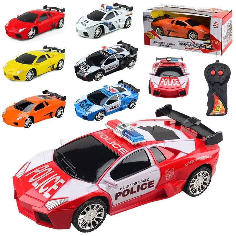 1:24 Electric 5 Style Rc Car Toy For Boy Police Sports Vehicle Mini Diecast Model Cars Toys For Children Friends Moto Oyuncak 2