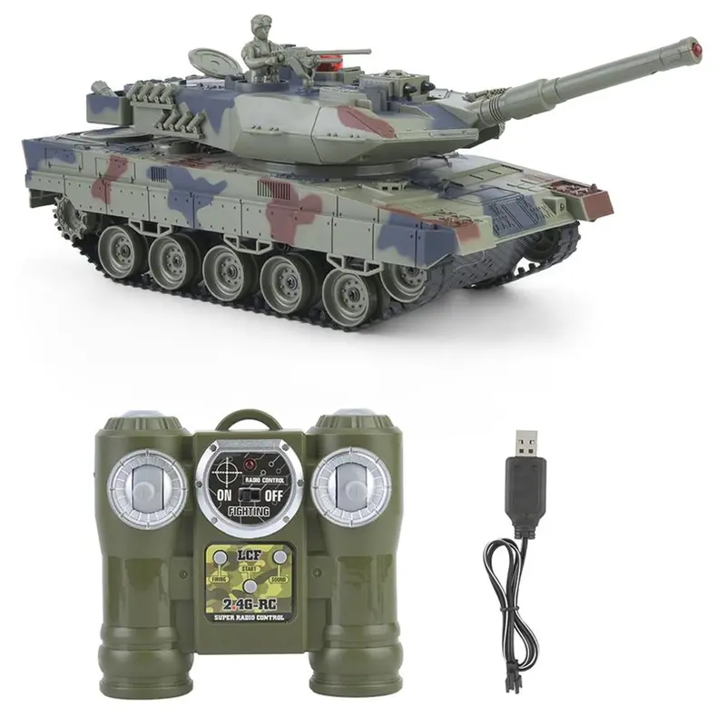 1:24 Simulation RC Battle Tank Series (778-1/2/3/4) – Heavy-Duty Crawler with Light & Sound