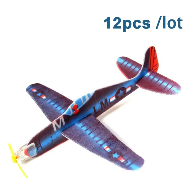 12Pcs/Lot Kid Diy Hand Throw Flying Glider Plane Toy Epp Foam Plane Ultralight Aircraft Airplane Model Toy Kid Outdoor Toy Game 1