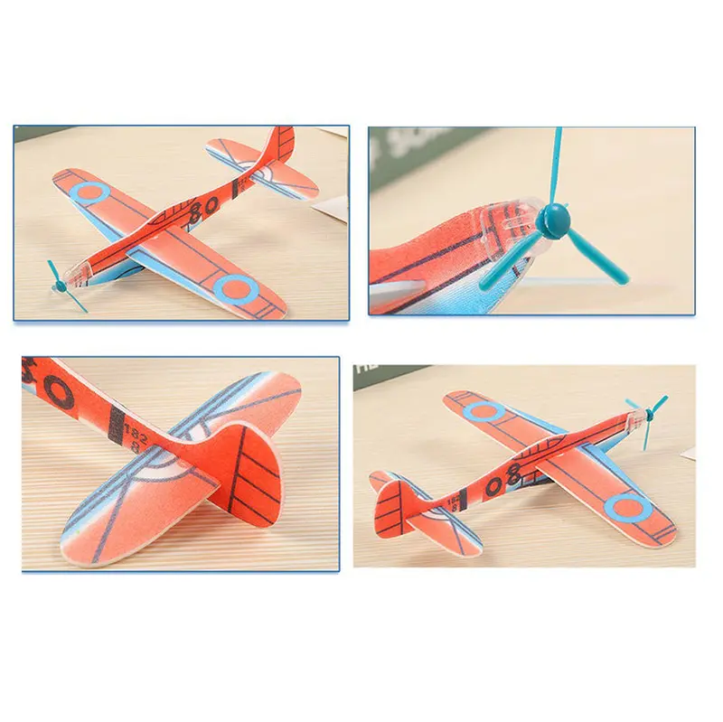 12Pcs/Lot Kid Diy Hand Throw Flying Glider Plane Toy Epp Foam Plane Ultralight Aircraft Airplane Model Toy Kid Outdoor Toy Game 2