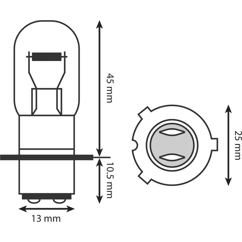 12V 35/35W 3Pin Halogen Headlight Bulb 1