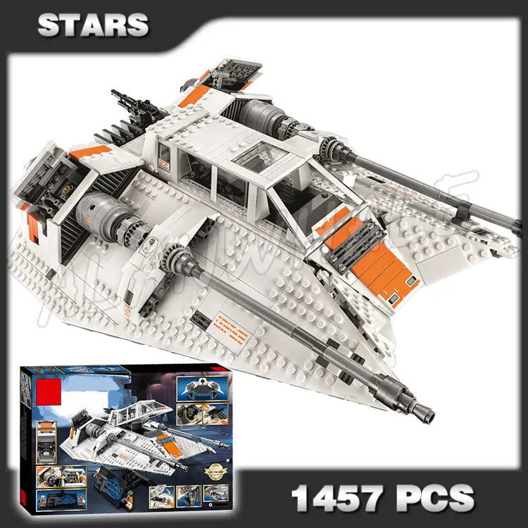 1457Pcs Space Wars Snow Speeder Battle Ship Games Pilot Rebel 05084 Model Building Blocks Kids Bricks Compatible With Lego 1