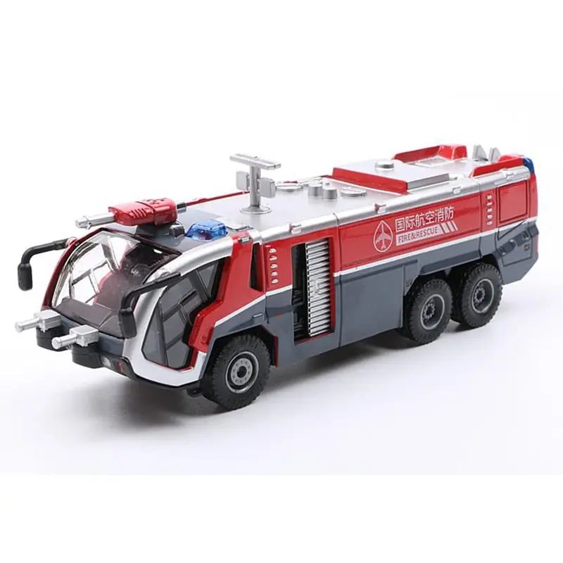 1:50 Alloy Engineering Vehicles,High Simulation Fire Truck,Fire Ladder,Climbing Car,Children's Educational Toys,Christmas Gift 1
