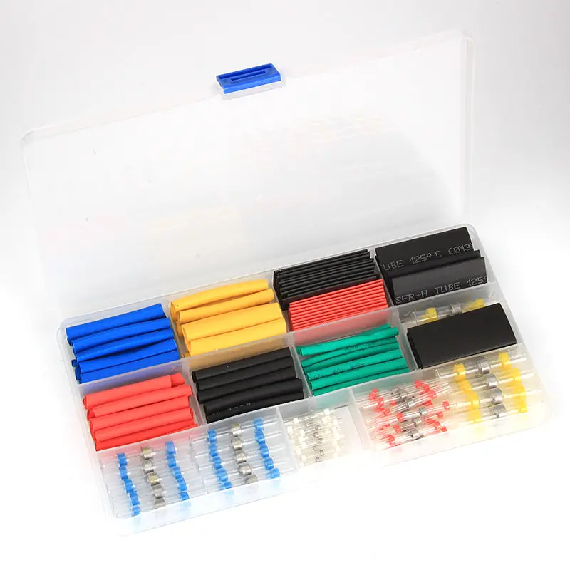 150Pcs In Total Boxed 80Pcs Pe Heat Shrink Tube Insulating Sleeve+70Pcs Solder Tin Ring For Esc Wire 1