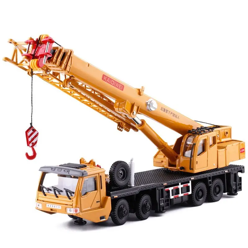 1:55 Mega Lifter Alloy Diecast Model With 4 Front Wheel Steering Linkage 360 Degree Rotate Work Platform Crane Children Gifts 1
