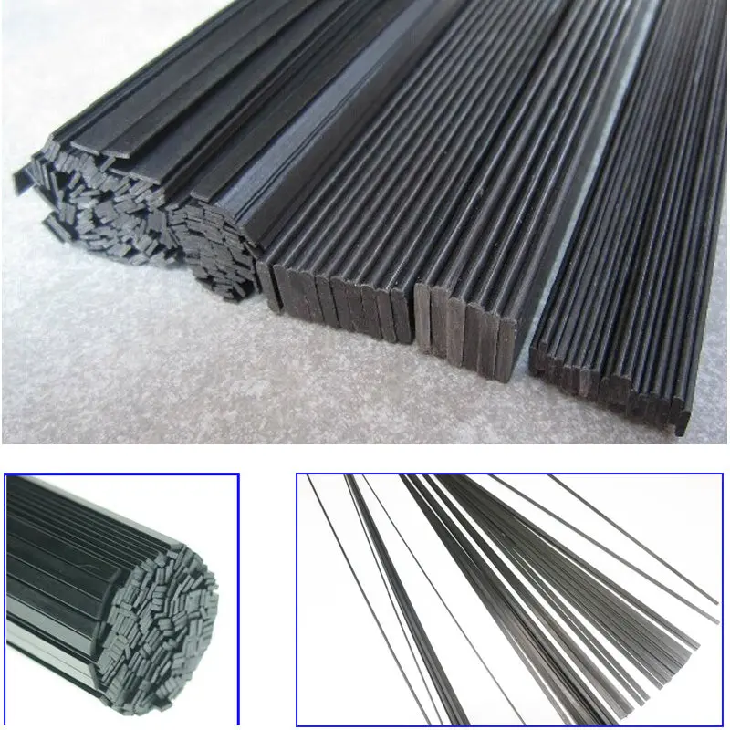 16Pcs/Lot Carbon Fiber Material 0.5Mm*3Mm 0.6*5 1*3 1*4 1*5 1*6 Carbon Fiber Sheet For Rc Quadcopter Multicopter ( 0.5 Meter) 1