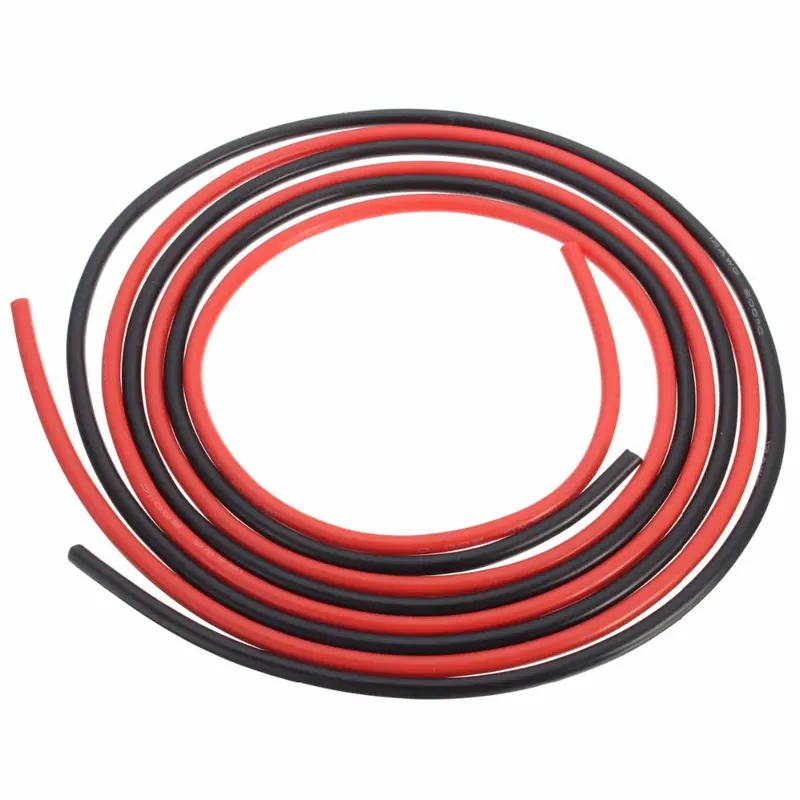 1M Red 1M Black Silicone Wire 6Awg 7Awg 8Awg 10Awg 12Awg 14Awg 16Awg 18Awg 22Awg 20Awg Heatproof Soft Silicon Silica Wire Cable 1
