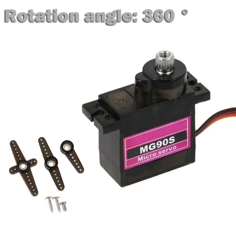 1Pc Mg90s Micro Metal Gear 9G Servo For Rc Plane Helicopter Boat Car 360° Accessories Kids Toys Brinquedos Juguetes Игрушки 1
