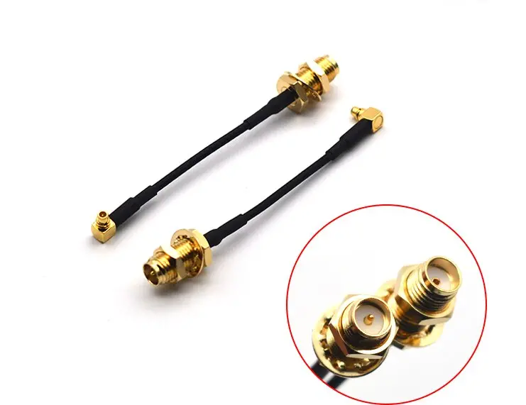 1Pc Video Transmitter Antenna Extension Vtx Mmcx Angle To Sma Rp-Sma Female Adapter Connector Cable 100Mm Rc Accessories Diy 1