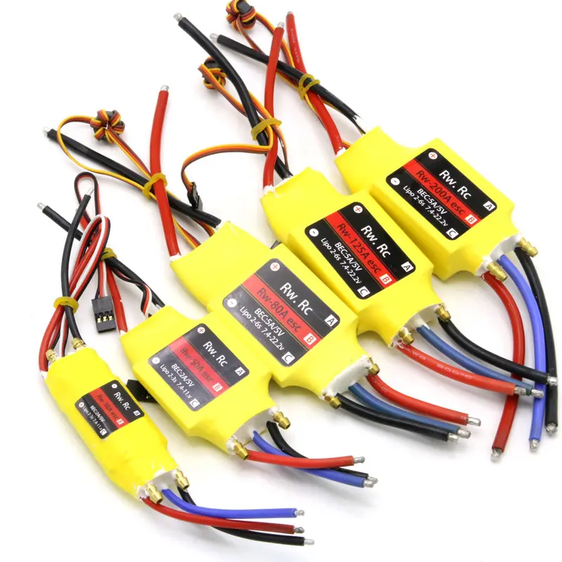 1Pcs 2-6S 30A/50A/80A/100A/200A Esc 5V/3A 5V/5A Ubec Brushless Speed Controller Esc For Rc Boat Ubec 200A/S 1