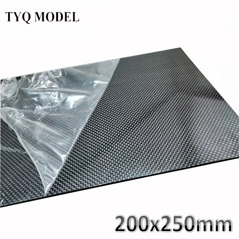 1Pcs 200X250mm 3K High Hardness Carbon Fiber Sheets 100% Pure Carbon Panel Board 0.5Mm-5Mm Thickness Carbon Fiber Model Material 1