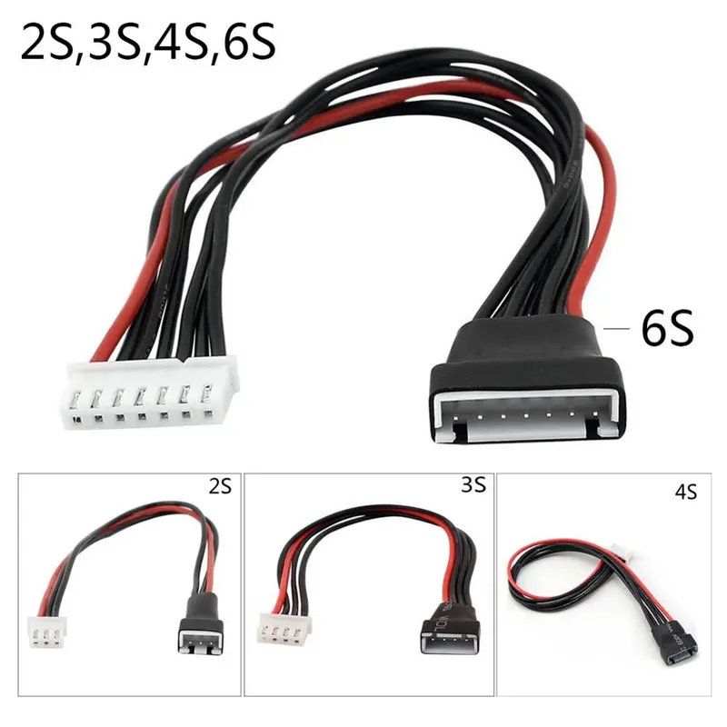 1Pcs 2S-6S Lipo Battery Charging Extended Line/Wire/Connector 22Awg 220Mm Jst-Xh Balancer Silicone Cable 2S 3S 4S 5S 6S 1