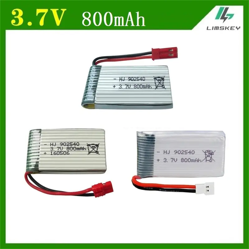 1Pcs 3.7V 800Mah 902540 Battry For Syma X5c X5sc X5sw M68 X5hc X5hw X400 X800 Four-Axis Model Aircraft 3.7V 800Mah Lipo Battery 1