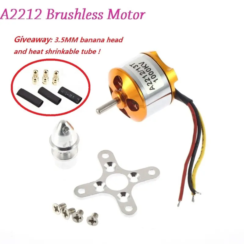 1Pcs A2212 Brushless Motor 930Kv 1000Kv 1400Kv 2200Kv 2700Kv For Rc Aircraft Plane Multi-Copter Brushless Outrunner Motor 1