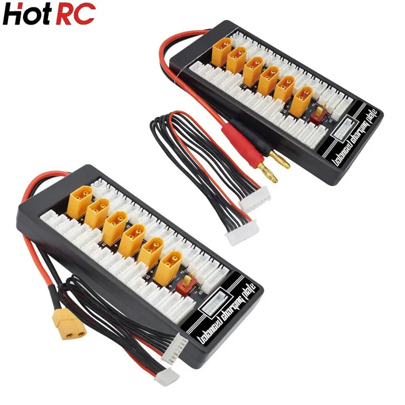 1Pcs Hotrc High Quality 2S-6S Xt60 Plug Parallel Charging Board Para Board Xt60 Plug 4.0Mm Bananer For Imax B6 B6ac B8 6 In 1 1
