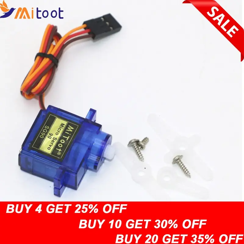 1Pcs Mitoot Rc Micro Servo 9G Sg90 Servo For Arduino Aeromodelismo Align Trex 450 Airplane Helicopters Accessories 1