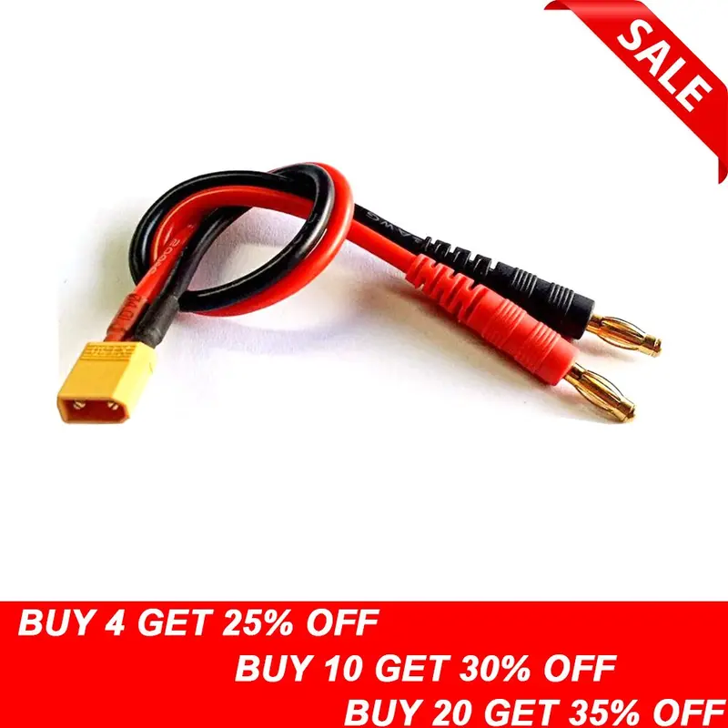 1Pcs Rc Battery Charge Xt30 To 4.0Mm Banana Plug 12Awg 20Cm Cable Connector For Rc Helicopter Quadcopter Lipo Battery 1