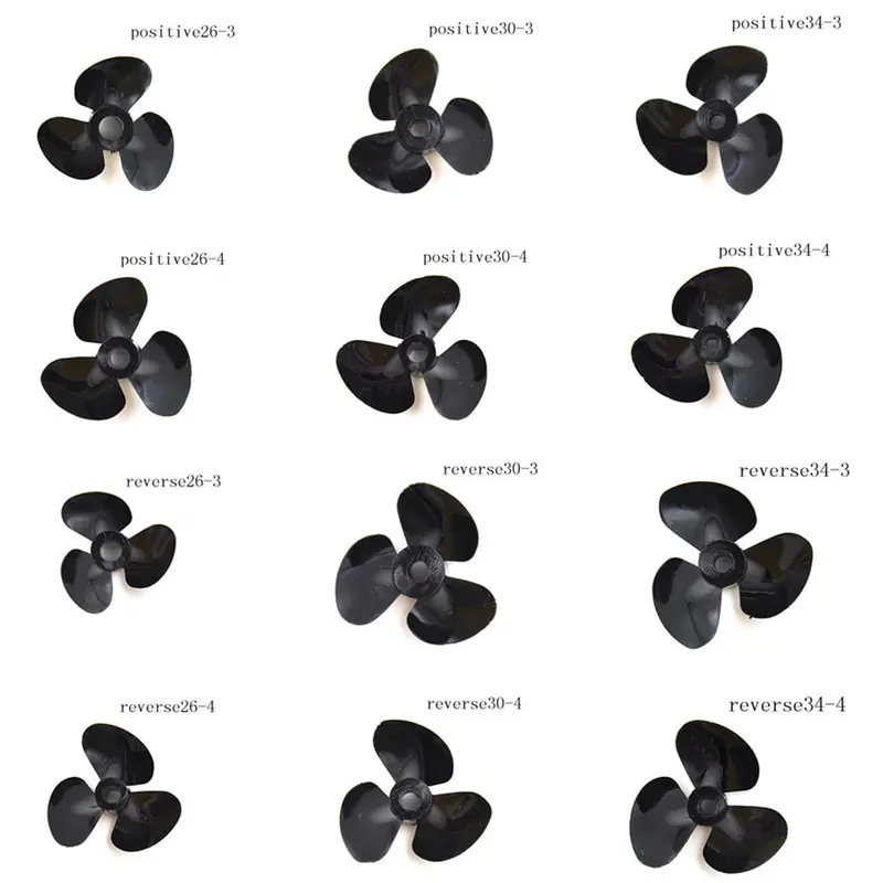1Pcs Rc Boat Three Blades Paddle Nylon Boat Propeller Positive & Reverse Screw Rc Boat Propeller 12 Size 1